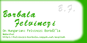 borbala felvinczi business card